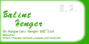 balint henger business card